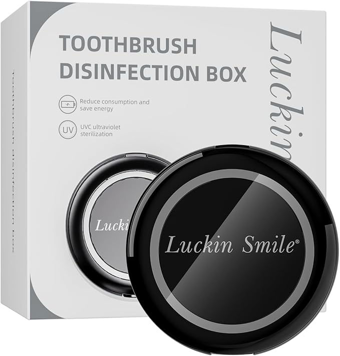 UV Toothbrush Sanitizer for Bathrooms, Single Toothbrush Sanitizer, Wall Mounted Tooth Brush Sanitizer Holder with Fan Drying, No Drilling (Black)