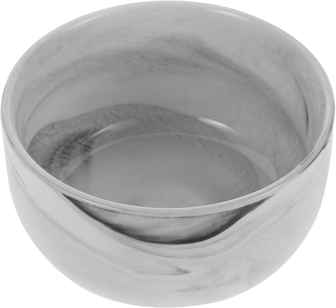 Zerodeko Small Marble Pattern Porcelain Shaving Soap Bowl, Deep Shave Cream Container for Men, Natural Soap Bubbles Bowl Suitable for Wet Shaving and Travel Use