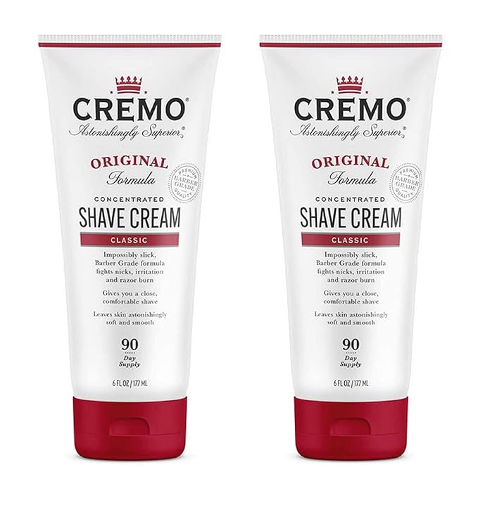 Cremo Barber Grade Original Shave Cream, Astonishingly Superior Ultra-Slick Shaving Cream Fights Nicks & Cooling Formula Post Shave Balm, Soothes, Cools And Protects Skin From Shaving Irritation