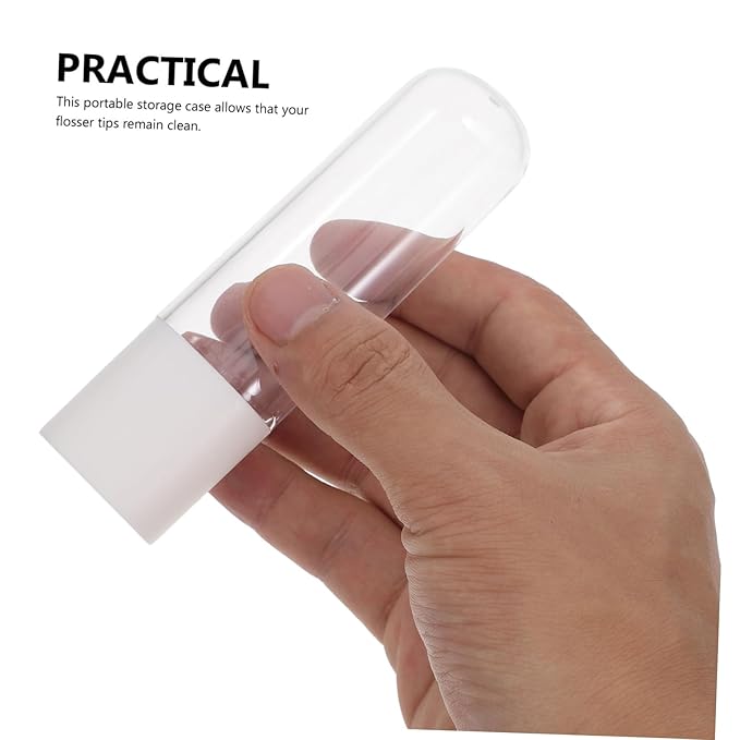 GALPADA Multi-use Flosser Tip Heads Box Storage Container Flosser Tip Covers Packing Box Travel Essential