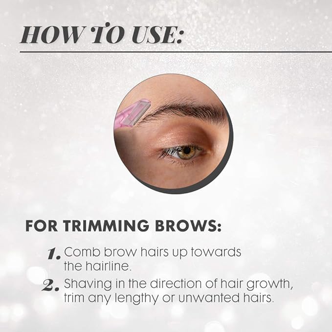 Ardell Pro Brow for Trim & Shape – Eyebrow Razor, Trimmer, and Shaper with Cover, Face Razor for Women, Dermaplane Razor, 1 Pack