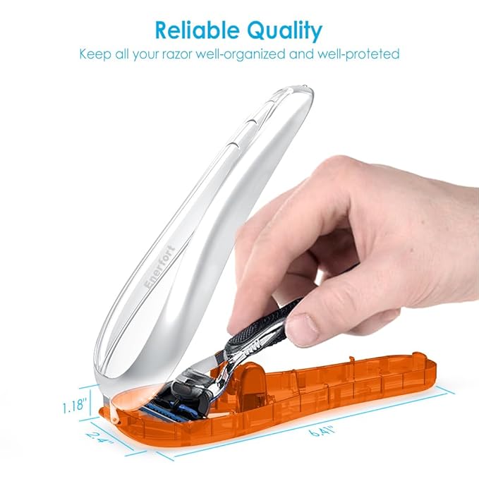 Razor Case Compatible with Gillette Proglide Fusion Men's Razor, Manual Razor Travel Protector Case with Carrying Bag - Orange