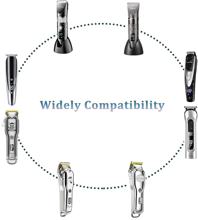 5V Trimmer Charger compatible with Hatteker RFC-588 RFC-598 RFC-690 RFC-692 RFC-696 RSCX-9598 RSCX-7568 Cordless Hair Trimmer Pro Hair Clippers Beard Trimmer & Electric Shaver Razor.