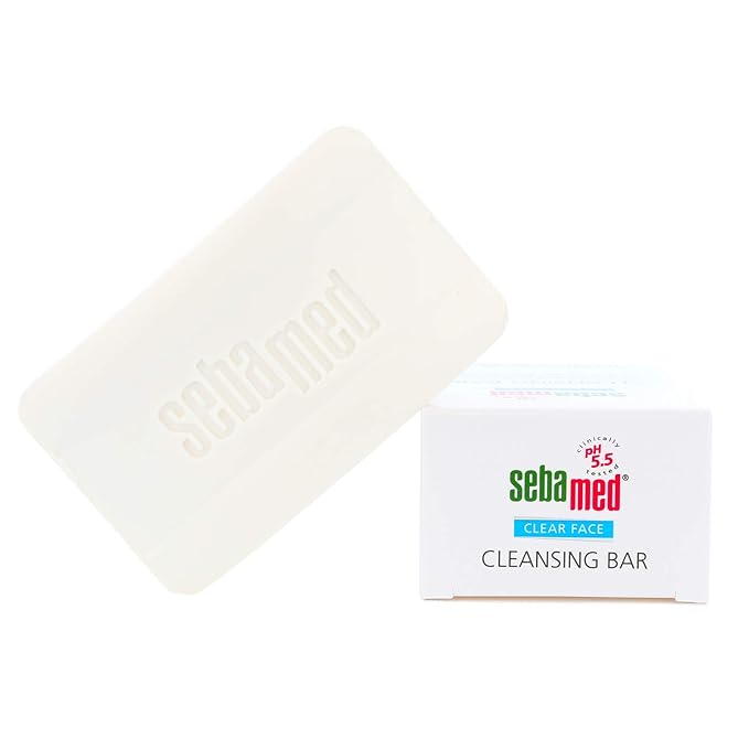 Sebamed Clear Face Teenage Cleansing Bar 100g - Effectively Reduces Pimples and Blackheads - For Impure and Acne Prone Skin - Pack of 3
