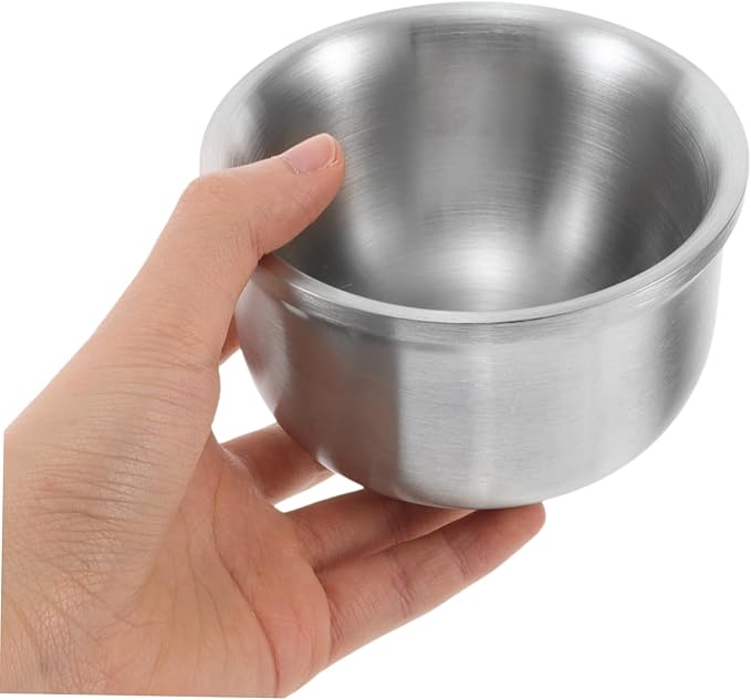 Men Shaving Bowl Stainless Steel Shaving Soap Bowl Razor Cleaning for Beard Lathering Facial Cleansing Foam