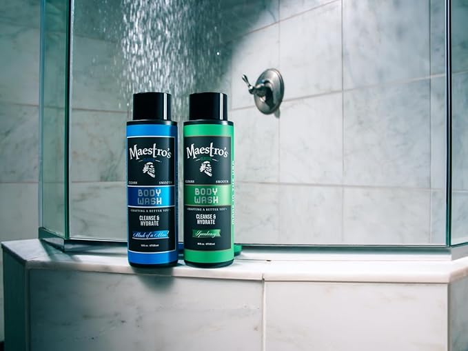 Maestro's Classic BATH WASH - Conditioning Bath Wash, Cleans and Hydrates, Mark of Man Blend, 16 Ounce