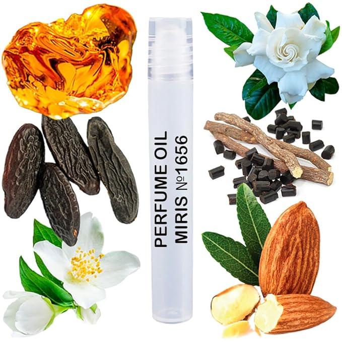 MIRIS No. 1656, Inspired by Jasmin Noir 2008, Long-Lasting Perfume Oil for Women Roll-On, Rollerball 0.34 Fl Oz / 10 ml