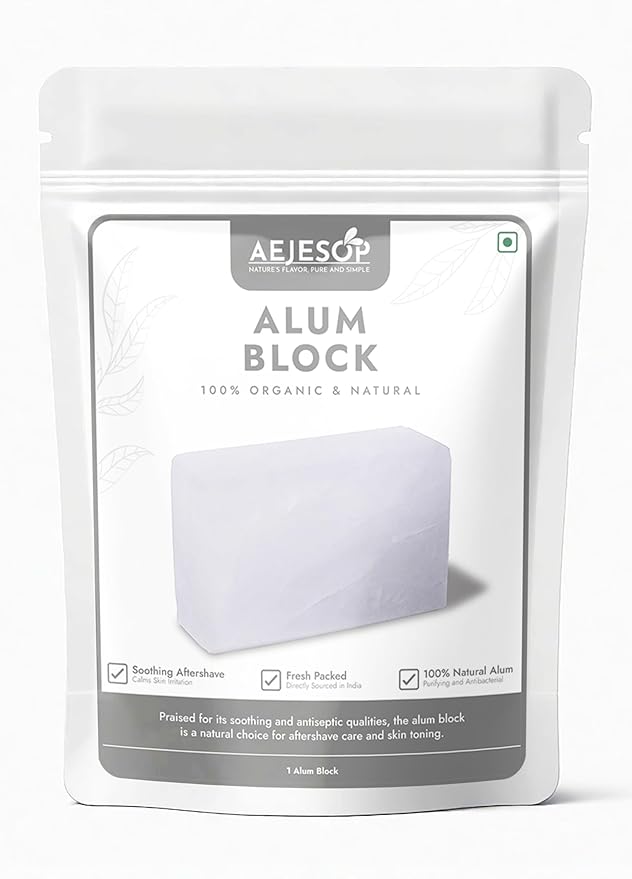 Shaving Alum Block, Aftershave Skincare for Men - 100% Natural (1 Alum Block)