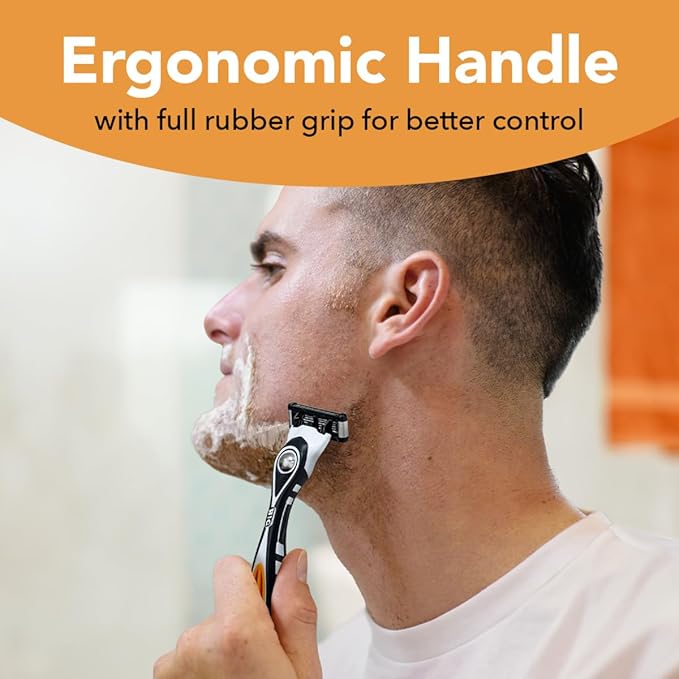 BIC Flex 5 Men's Refillable 5 Blade Razors, Long-Lasting and Comfortable Shave, 1 Handle and 7 Cartridges