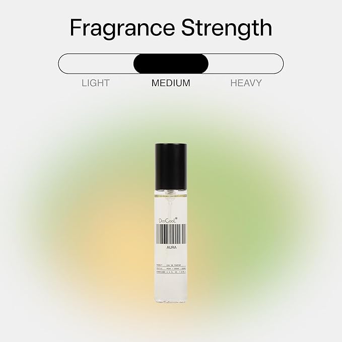DedCool Eau de Parfum | Aura | Lemon, Pear & Cassis | Clean, Long-Lasting Unisex Fragrance | Non-Toxic, Vegan | Travel Spray | 15 mL