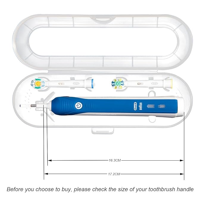 Nincha Portable Replacement Plastic Electric Toothbrush Travel Case for Oral-B Pro Series