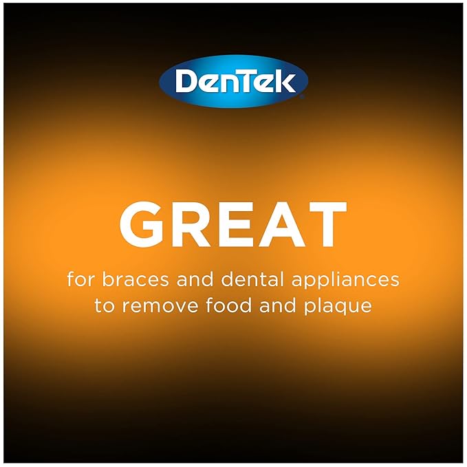 DenTek Slim Brush Advanced Clean,Interdental Brushes for Cleaning Between Tight Teeth,Safe for Braces & Dental Work,32 Count (Pack of 2)