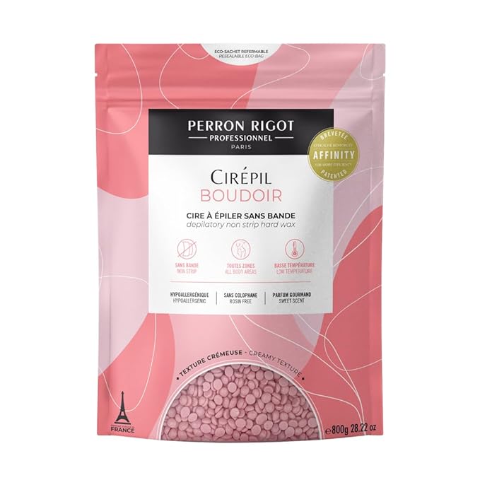 Cirepil - Boudoir - 800g / 28.22 oz Hard Wax Beads Bag - Hypoallergenic, Allergen-Free & Rosin-Free for Sensitive Skin - Professional Stripless Hair Removal for Face & Body - Low Temp Refill Bag