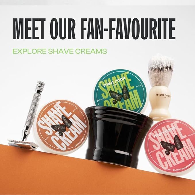 Men Rock Shave Cream - Black Pomegranate - Mens Shaving Cream - Moisturizing Shaving Foam for Men - Non-Drying Formula - Cruelty-Free - 3.5 oz