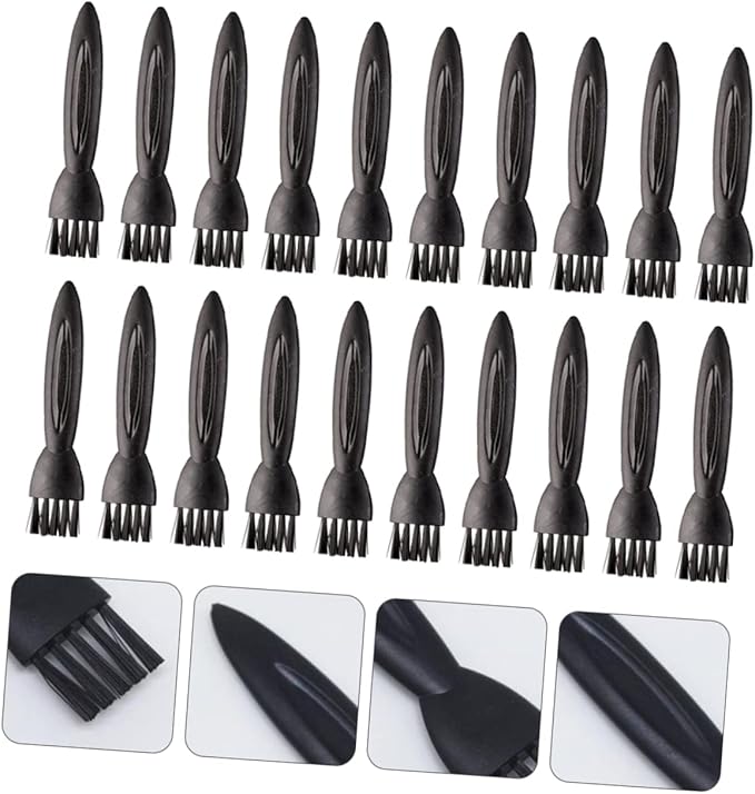 Ipetboom 100pcs Small Razor Cleaning Brush Durable Hair Brush for Electric Shaver Trimmer Lightweight Non-Slip Handle for Easy Cleaning of Reach Areas