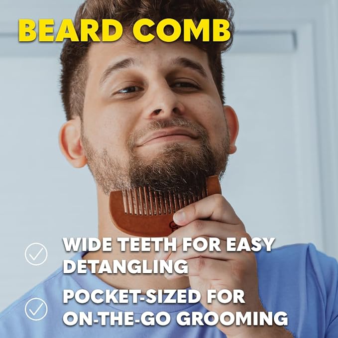 The Beard Club Beard Kit for Men - Grooming & Care Kit - Cedar & Sandalwood Oil, Sandalwood Balm, Boar Bristle Brush, Comb, Trimming Scissors - Dad Gift Set