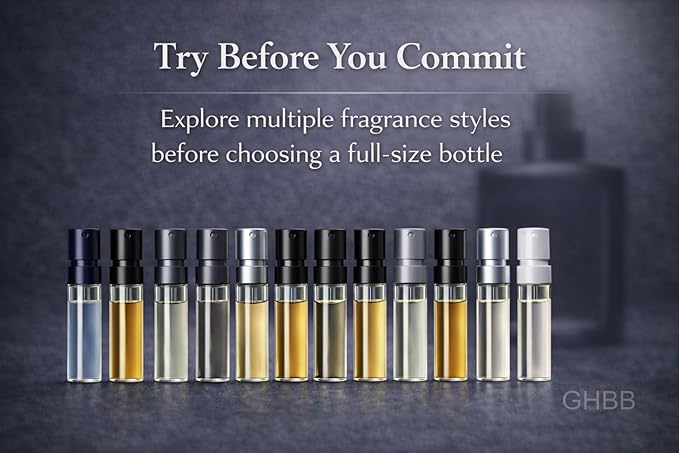 Men’s Cologne Sample Discovery Set – Top Designer High-End Luxury Fragrance Mini Vial Sampler | Random Assortment Travel Gift Pack for Husband, Dad, Boyfriend – Holiday & Party Gift (5 Pieces)