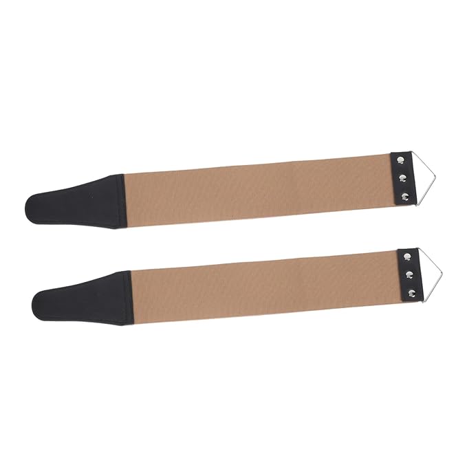 NOLITOY 2sets Simple Razor Strop Double-edge Razor Blade Sharpener Straight Sharpening Cloth Material 2pcs*2 Random Color