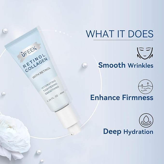 Retinol Moisturizer Face Cream with Hyaluronic Acid – Anti Aging & Hydrating Cream for Face, Neck, Chest & Body – Lightweight Instant Face Lift Cream, Gentle Formula for Men & Women, 1.35 FL OZ