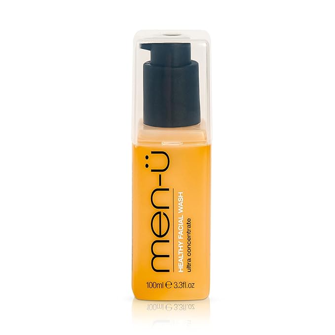 men-ü HEALTHY FACIAL WASH 3.3 fl.oz, for up to 265 washes, Ultra-Concentrate Healthy Face Cleanser, Facial Cleansing for Men Before or After Shaving - 3.3oz