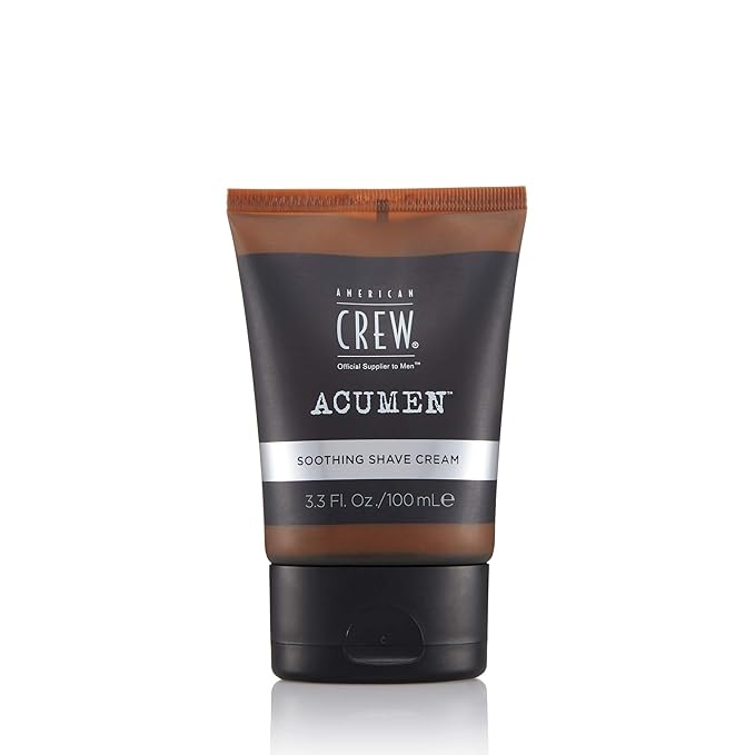 American Crew Shave Cream for Men, Soothing Cream Formulated with Bisabolol for Smooth, Fresh Skin, 3.3 Fl Oz