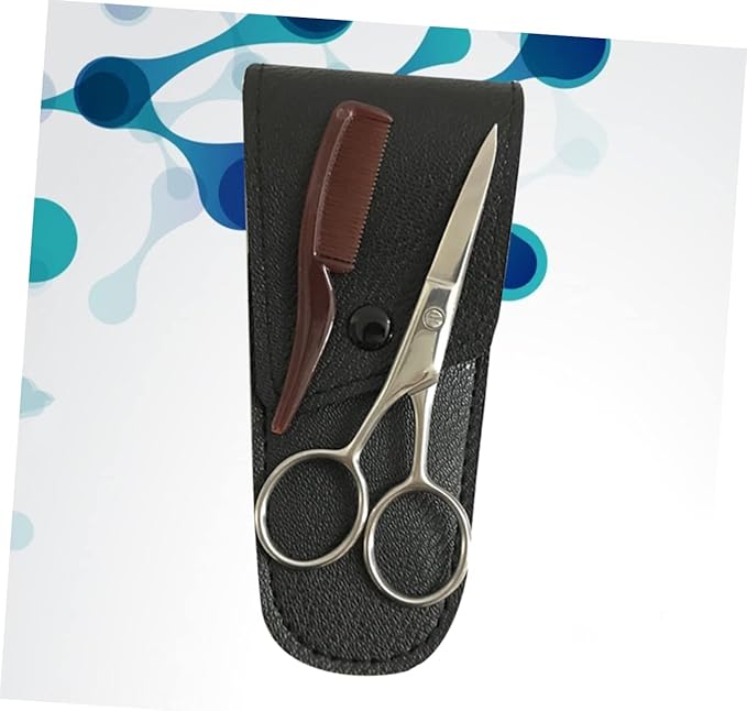 NOLITOY Stainless Steel Eyebrow Scissor Mustache Scissors Facial Tools for Women Barber Salons