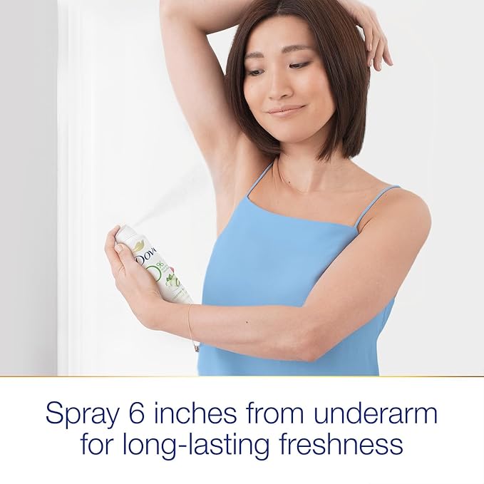 Dove Aluminum-Free Deodorant, Travel-Size Spray 6-Pack – Cucumber & Green Tea, 1.1 Oz Ea