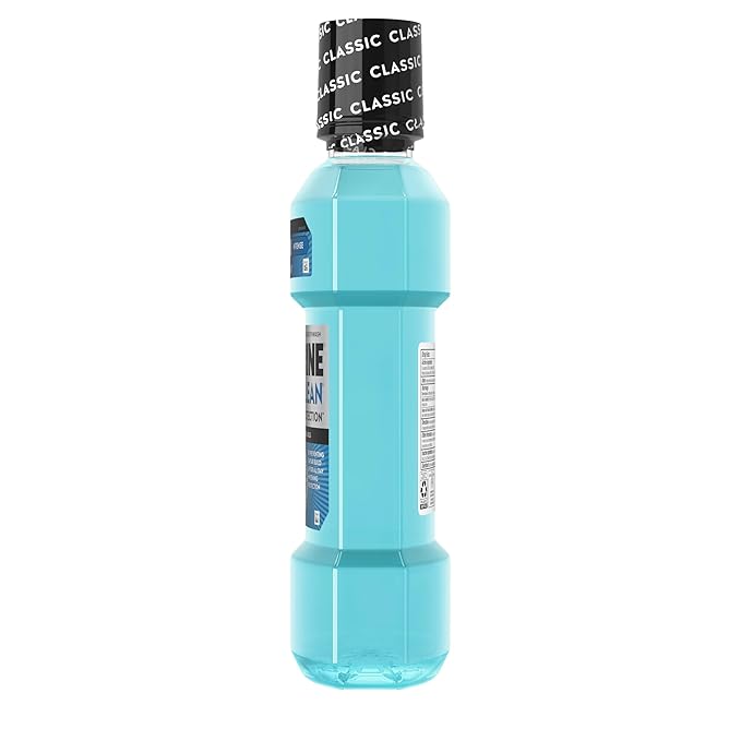 Listerine Ultraclean Intense Antiseptic Mouthwash + Whitening Protection*, Everfresh Technology to Help Fight Bad Breath, Gingivitis, & Plaque, Tartar Control Oral Rinse, Intense Mint, 1L