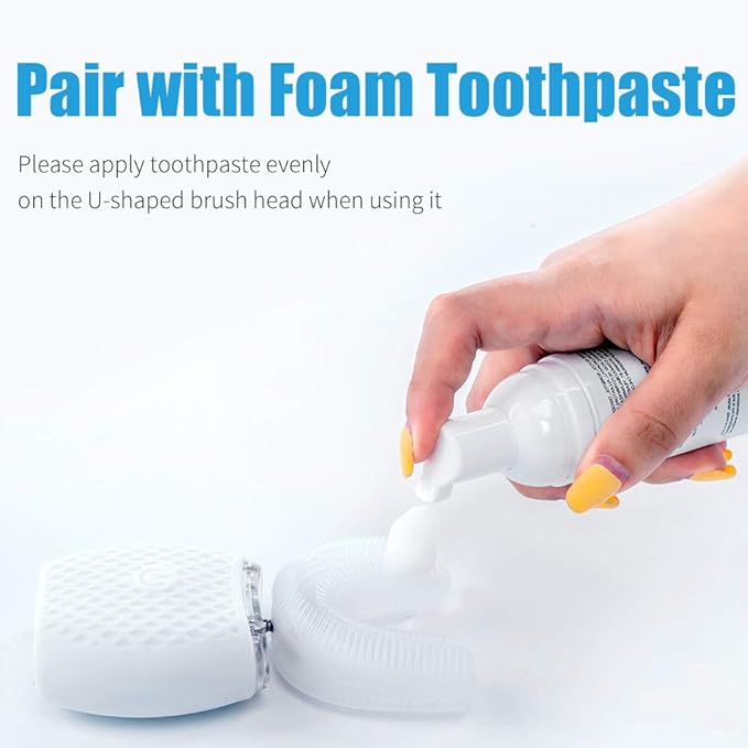 Automatic Toothbrush Portable Washable Soft Bristles 30s Automatic Timer Wireless Charging Dual-Use for Travel & Home