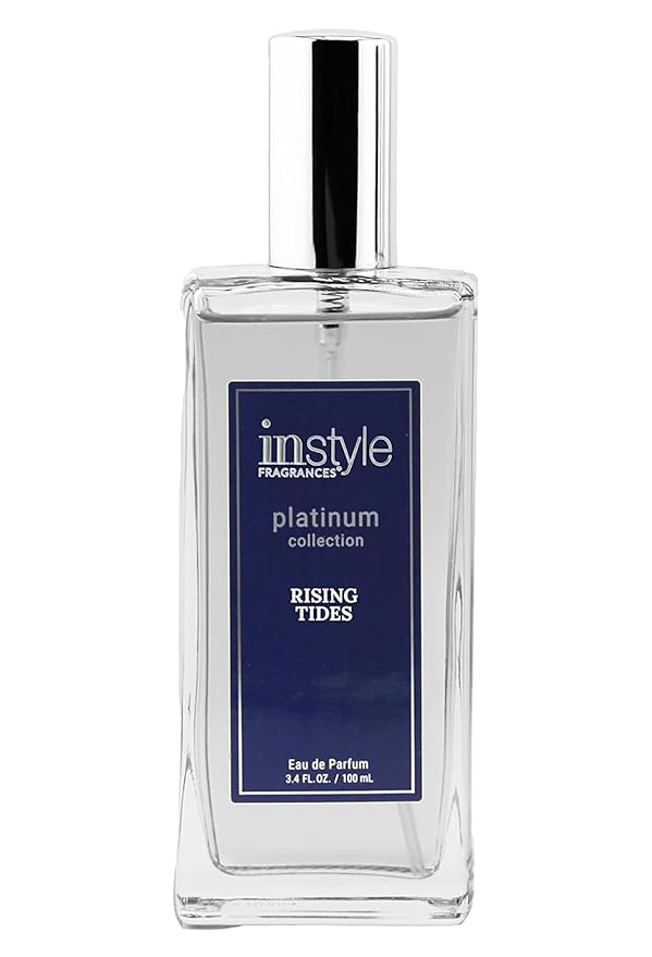 Instyle Fragrances Platinum Collection Rising Tides, Inspired by JPG’s L.e Male, Premium Men’s Eau de Parfum, CLEAN, Vegan, Paraben-Free, Never Tested on Animals, 3.4 Fluid Ounces