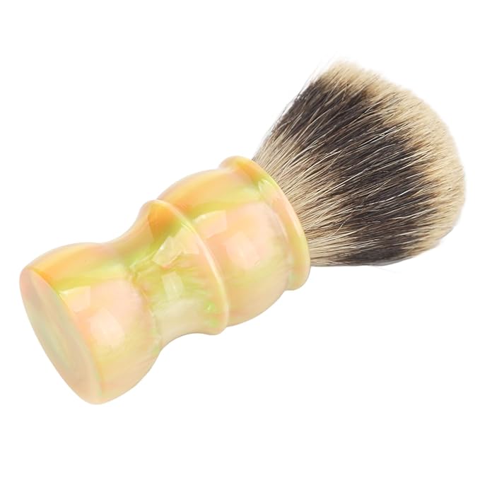 Synthetic Shaving Brush, Barber Beard Shaving Brush with Premium Resin Handle, Soft Synthetic Facial Hair Cleaning Brush for Home and Salon Use