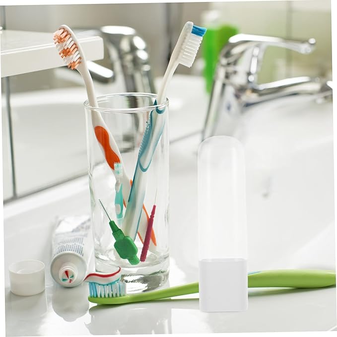Travel Flosser Tip Cover Case Portable Plastic Toothbrush Holder for Electric Flosser Nozzle Storage