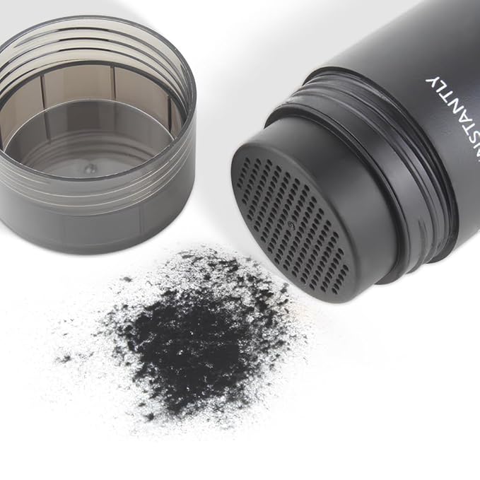Hair Fibers for Thinning Hair for Women All-Natural Hair Building Fibers 0.98 Oz Hair Volume Powder Bald Spot Cover Up for Men & Women (Black）