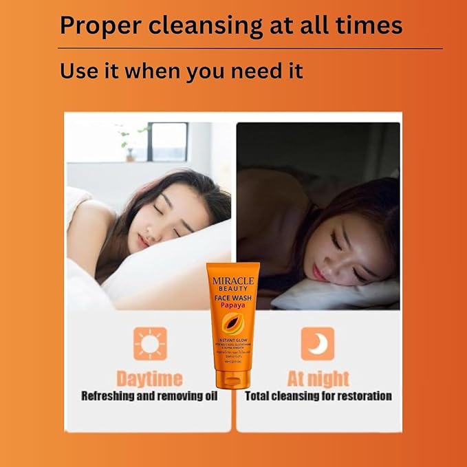 MACARIA Miracle Beauty Papaya Face Wash - Made with Organic & Natural Ingredients, Non-Toxic Facial Cleanser Face Wash