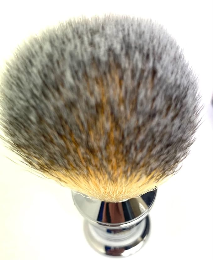 G.B.S Men's Wet Shaving Gift Set, Stainless Handle Shaving Brush, Stainless Shave Soap Bowl and Natural Shaving Soap, 3 Pieces Grooming Kit for Men