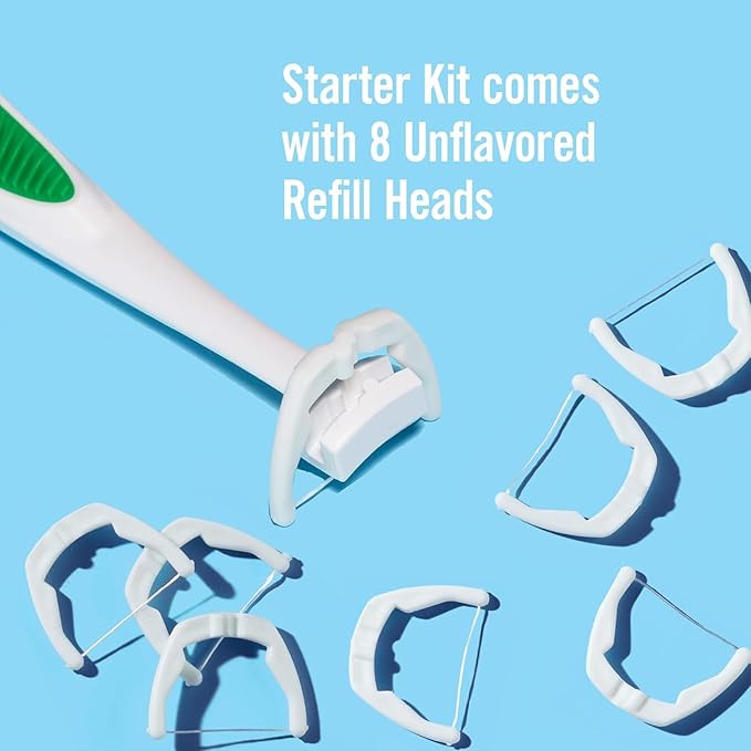 REACH Ultraclean Access Flosser Starter Bundle | Proper & Durable Oral Care & Hygiene | Effective Plaque Removal, Teeth & Gum Protection, PFAS-Free | Starter Kit + 3pk Mint Refills (28ct.)