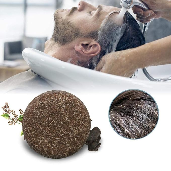 Solid Shampoo Bar - Natural Darkening, Hair Loss Treatment & Regrowth for Men & Women