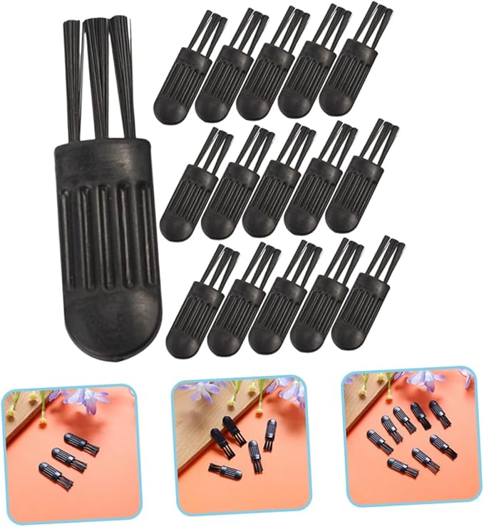 DOITOOL Razor Brush for Men 100pcs Electric Shaver Brush Nose Hair Trimmer Brush Portable Compact Cleaning Brush