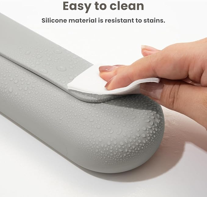 Silicone Electric Toothbrush Travel Case, Manual Toothbrush Travel Cover for Men and Women,Toothbrush Holder for Travel,Gym and More, Fits Most Manual and Electric Toothbrushes - Stone