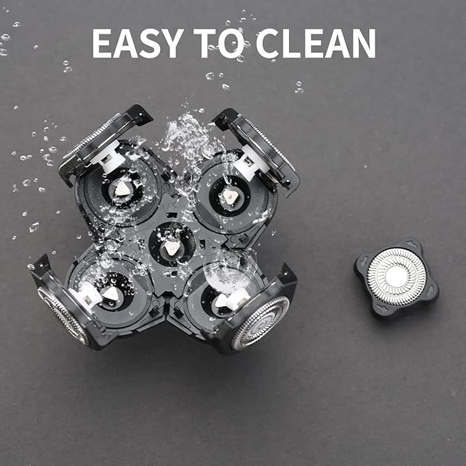 5 Blades Electric Shaver Replacement Heads Universal Blade for Razor (5D Black)