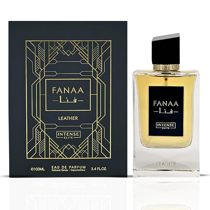 INTENSE ELITE Fanaa Leather Arabian Perfume For Men 100ML (3.4Oz) Eau De Parfum Men With Mandarin, Bergamot & Pepper Notes Long Lasting Perfume