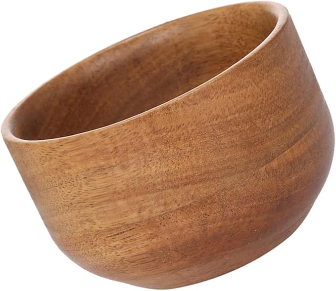 Angoily 2pcs Wooden Men Shaving Bowl Creative Shaving Soap Bowl for Home Barber Shop Men