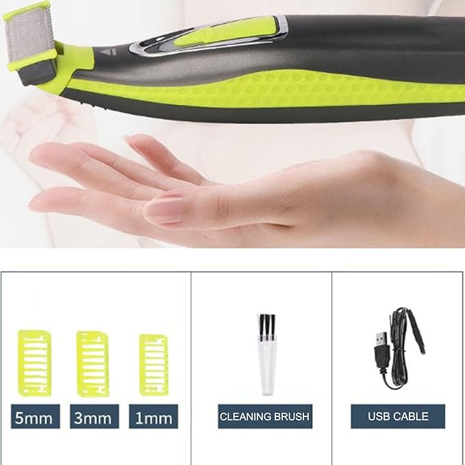 Beard Trimmer for Men, Rechargeable Face & Body Hair Trimmer, Washable Mens Electric Razors for Shaving Face, Beard, Mustache Trimmer, Double Sided Tooth Razors for Teen Boys