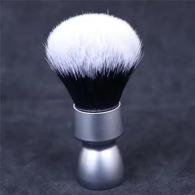 Yaqi Heavy Metal Handle Synthetic Hair Tuxedo Knot Shaving Brush