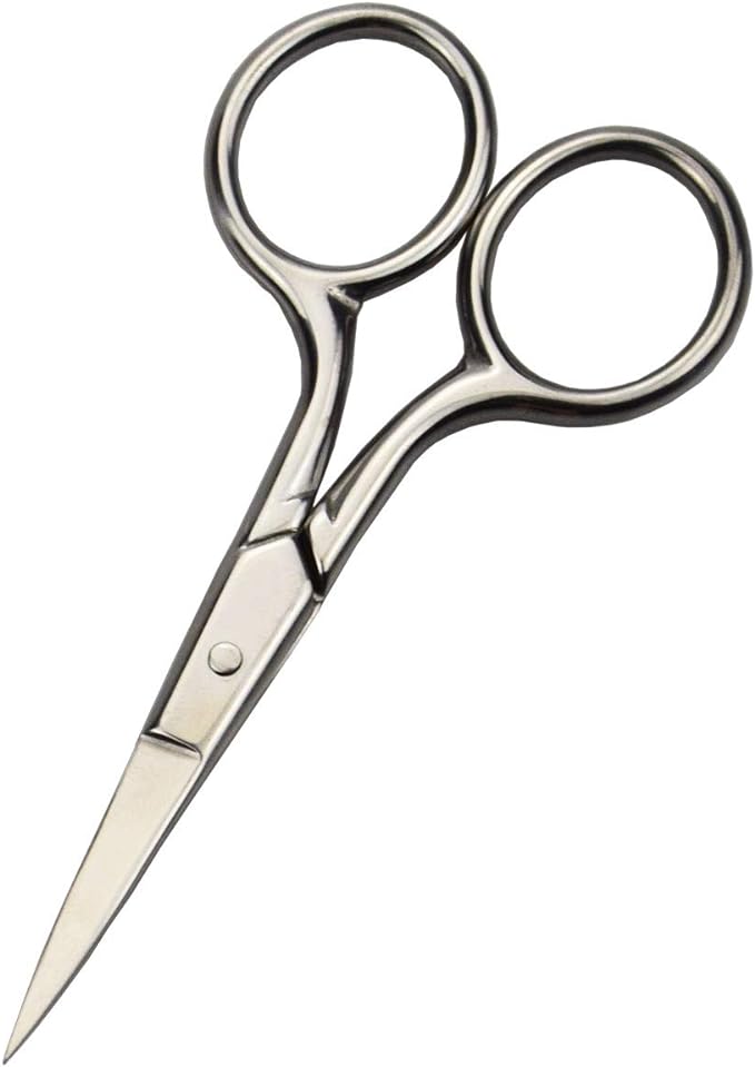 Professional Grooming Scissors for Personal Care Facial Hair Removal and Ear Nose Eyebrow Trimming Stainless Steel Fine Straight Tip Scissors Men