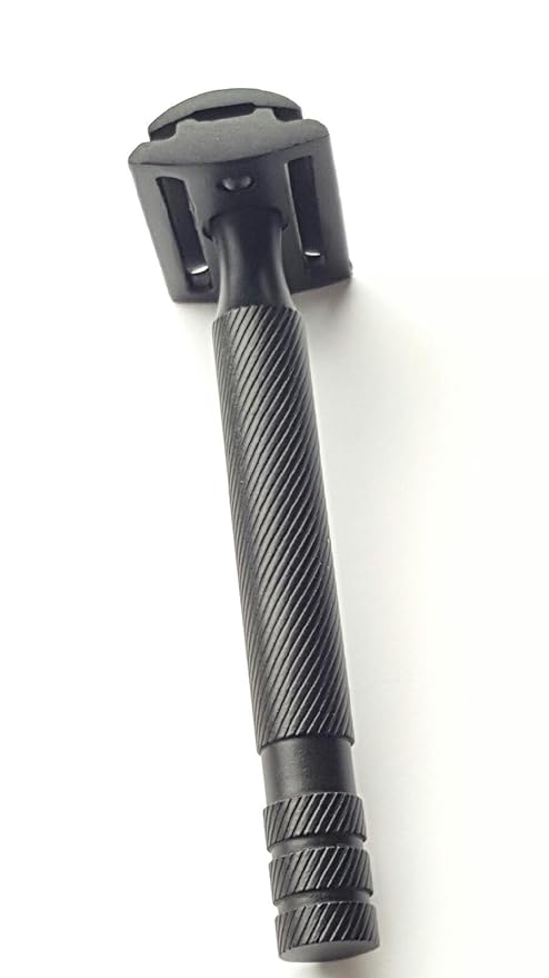 BBNY&Co Jet Black Premium Double-Edged Safety Razor Kit for Men and Women – Includes 10 Stainless Steel Reusable Blades