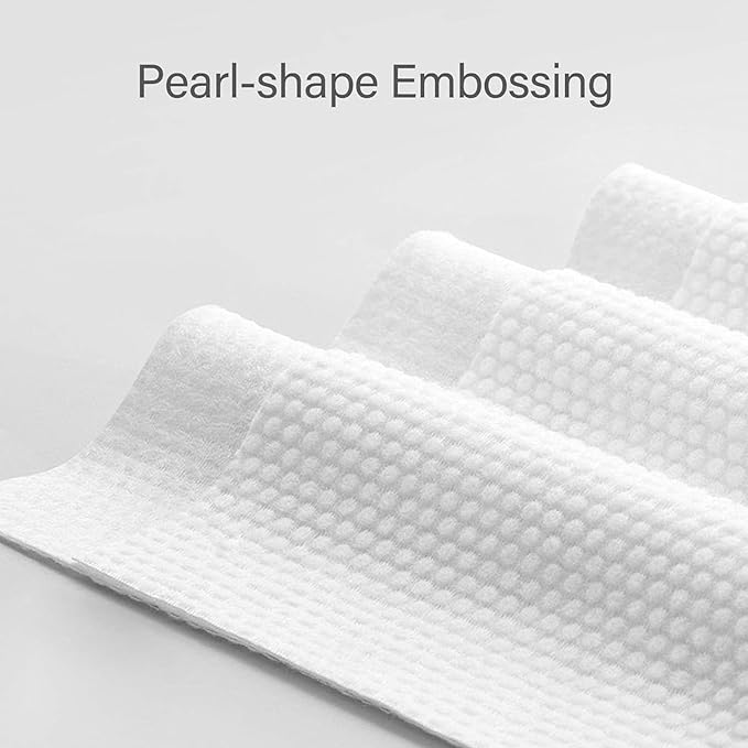 Disposable Face Towel 120 Count, Face Towels, Soft Cotton Dry Wipes Facial Cloths Towelettes for Washing and Drying, Facial Tissue for Cleansing, Skincare and Makeup Remover, White