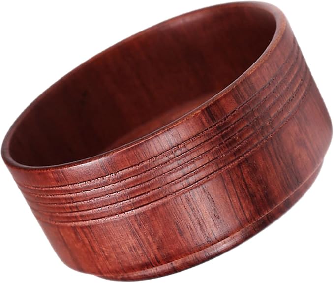 Healifty Wooden Shaving Soap Bowl for Men Household Shave Bowl with Vintage Oak Finish and Travel Use