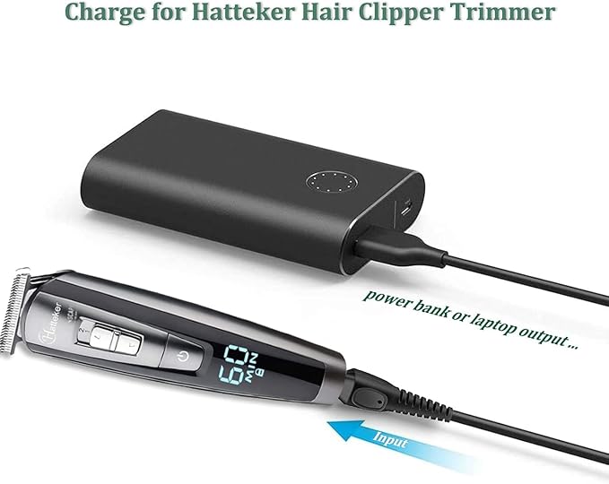 5V Trimmer Charger compatible with Hatteker RFC-588 RFC-598 RFC-690 RFC-692 RFC-696 RSCX-9598 RSCX-7568 Cordless Hair Trimmer Pro Hair Clippers Beard Trimmer & Electric Shaver Razor.