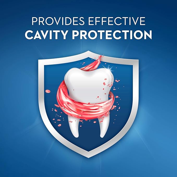 Crest Kid's Anti Cavity Fluoride Mouthwash, Alcohol Free, Strawberry Rush, 500 mL (16.9 fl oz), (Pack of 8)